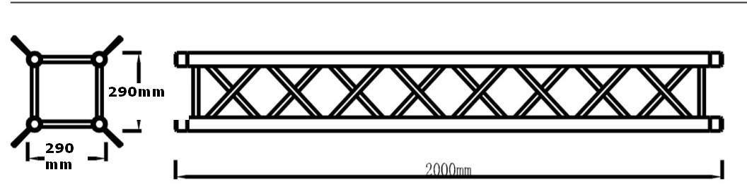 S290 square spigot truss