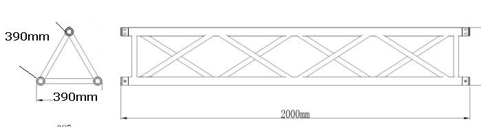 TS390 triangle spigot truss